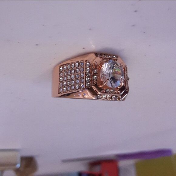 Men's Ring‎ 18k Filled Rose Gold NWOT size 12.75 - Picture 8 of 13